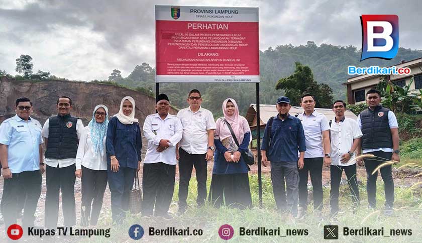 DLH Segel 16 Tambang di Bandar Lampung dan Lamtim