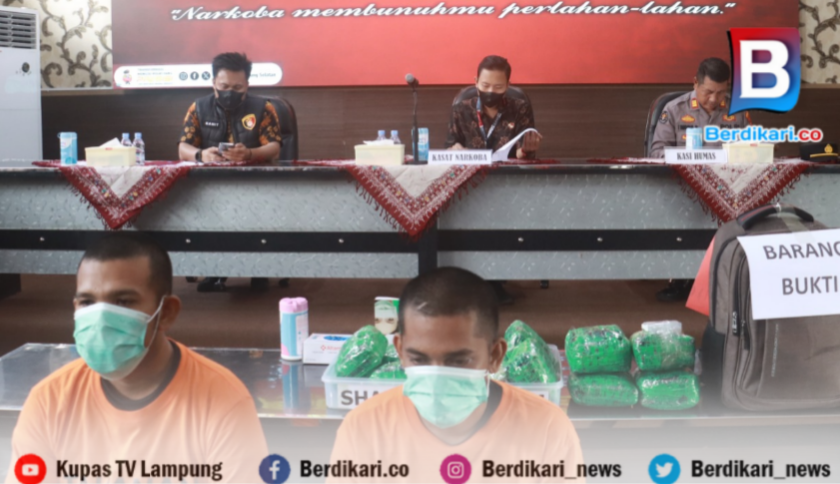 Dua Kurir Asal Aceh Ditangkap di Lampung, Bawa 11,8 Kg Sabu Senilai Rp11,8 Miliar