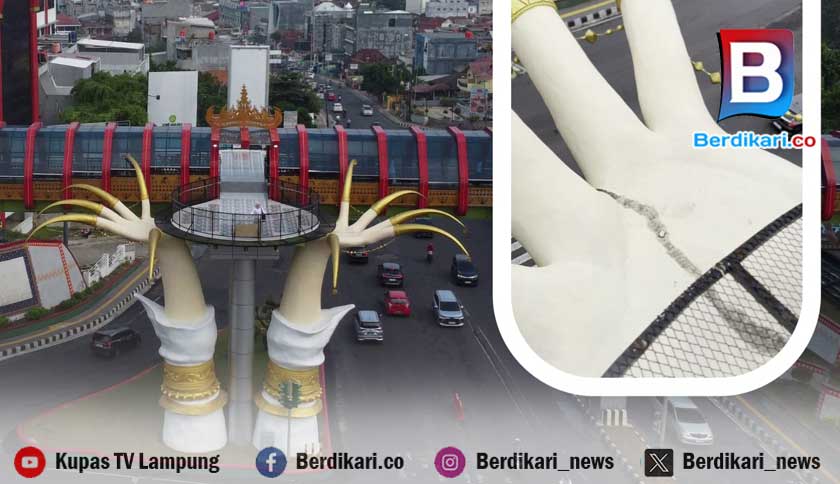 Eva Dwiana: Patung Tangan JPO Siger Milenial Retak Itu Hoaks