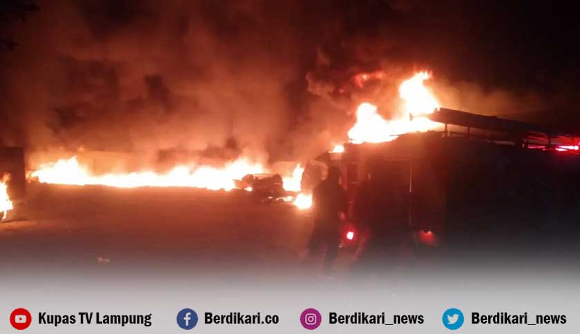 Gudang BBM Ilegal di Natar Lampung Selatan Terbakar, Diduga Milik Oknum Polisi