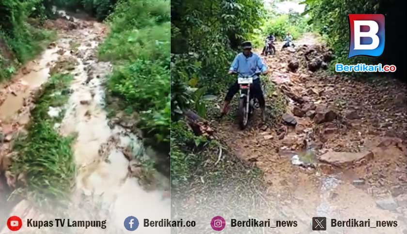 Jalan di Desa Susuk Kelumbayan Tanggamus Rusak Parah, Warga Desak Perbaikan Segera