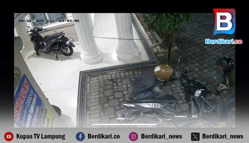 Kawanan Maling Satroni Penginapan di Bandar Lampung, Satu Motor Raib Dibawa Kabur