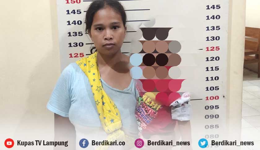 Nekat! Ibu di Lamsel Gasak Motor Warga Sambil Gendong Bayi