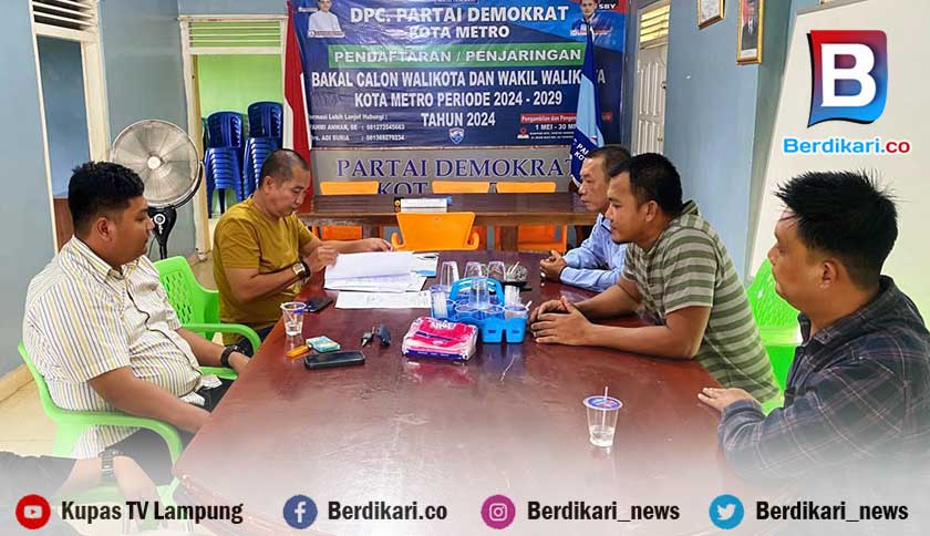 Partai Demokrat Hanya Terima Tiga Berkas Balonkada Kota Metro