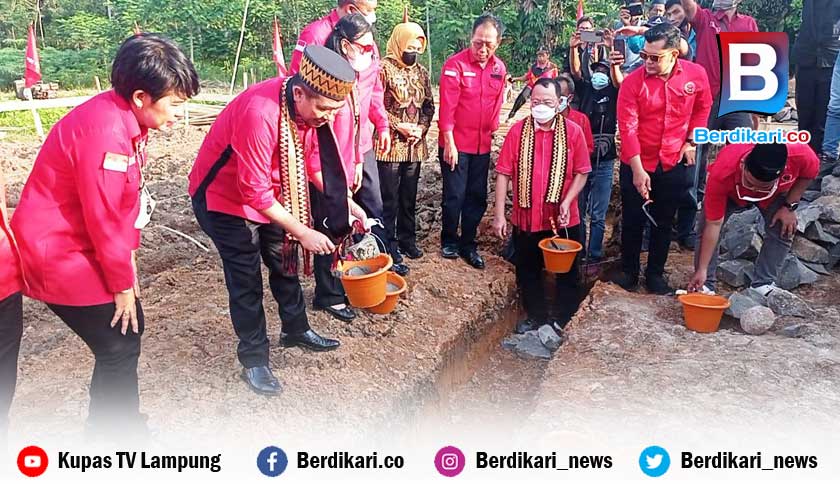 Peletakan Batu Pertama Kantor PDI Perjuangan Mesuji, Sukur Nababan: Jadikan Kantor DPC Rumah Rakyat