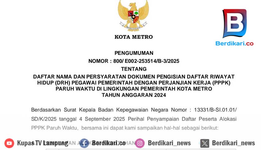 Penetapan PPPK Paruh Waktu di Metro Dinilai Belum Jawab Keresahan Non-ASN