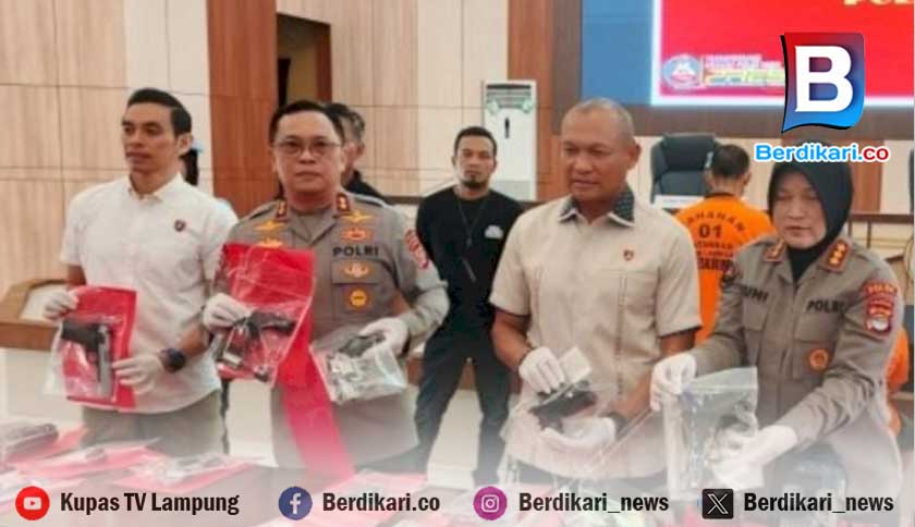 Polda Lampung Amankan 4 Pucuk Senpi Ilegal dan 8.353 Butir Peluru, Oknum Ketua Perbakin Terlibat