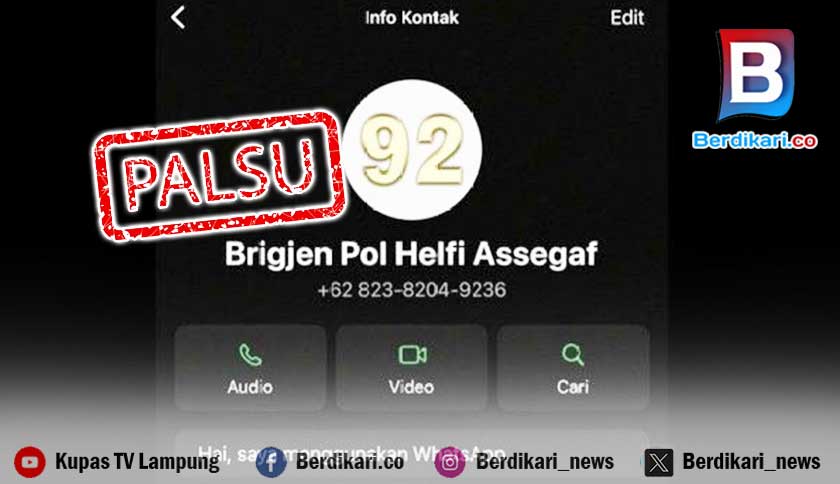 Polda Lampung Keluarkan Peringatan Usai Identitas Kapolda Dipalsukan