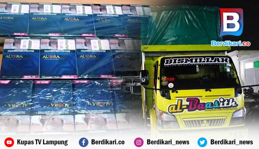 Polda Sita 2,6 Juta Batang Rokok Ilegal di Tol Lampung