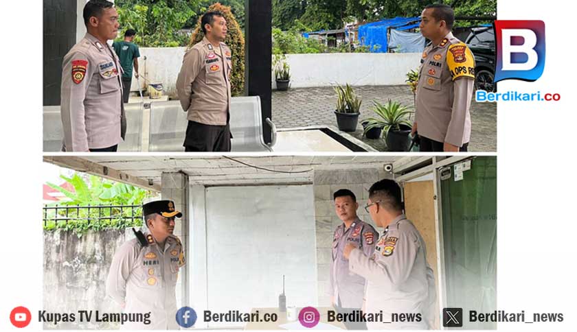 Polisi Jaga Ketat KPU dan Bawaslu Metro Saat Rekapitulasi Berlangsung