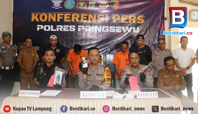 Polisi Ringkus 3 Perampok Agen BRILink di Pringsewu