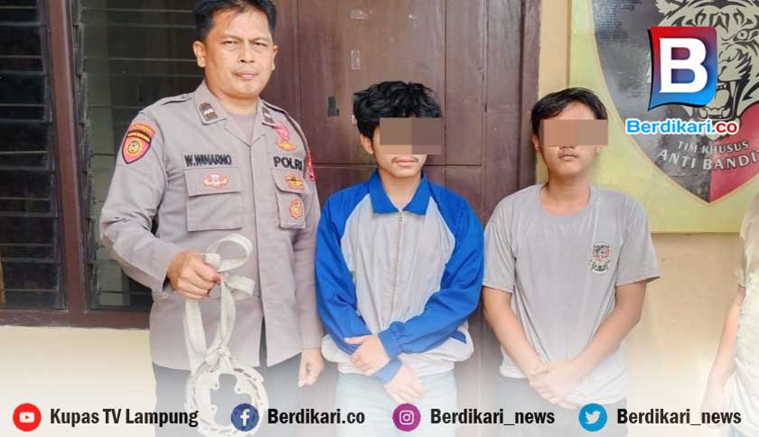 Polisi Tangkap 2 Anggota Geng Motor Tawuran di Pringsewu