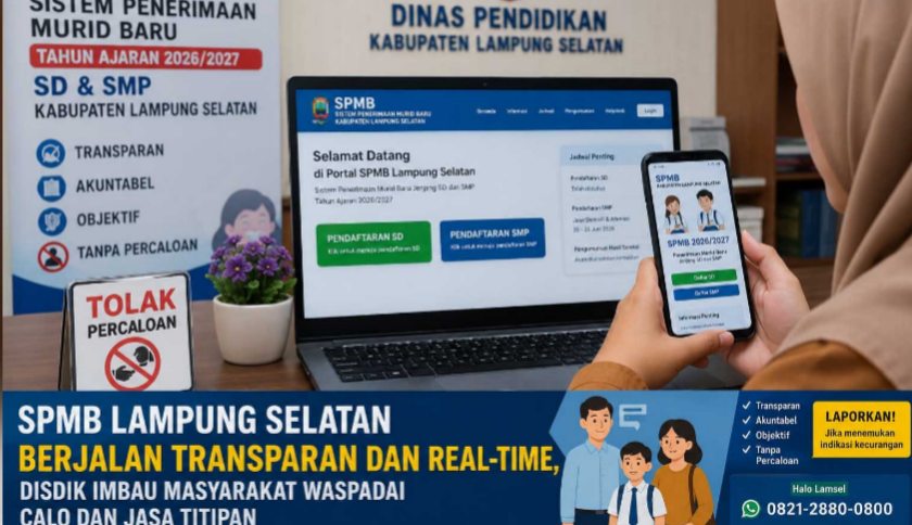 SPMB Lampung Selatan Dikawal Ketat, Dinas Pendidikan Tegaskan Tak Ada Ruang bagi Calo Siswa Baru