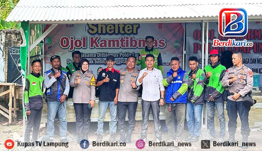 Sudin dan Polda Hadirkan Shelter Nyaman untuk Ojol di Bandar Lampung