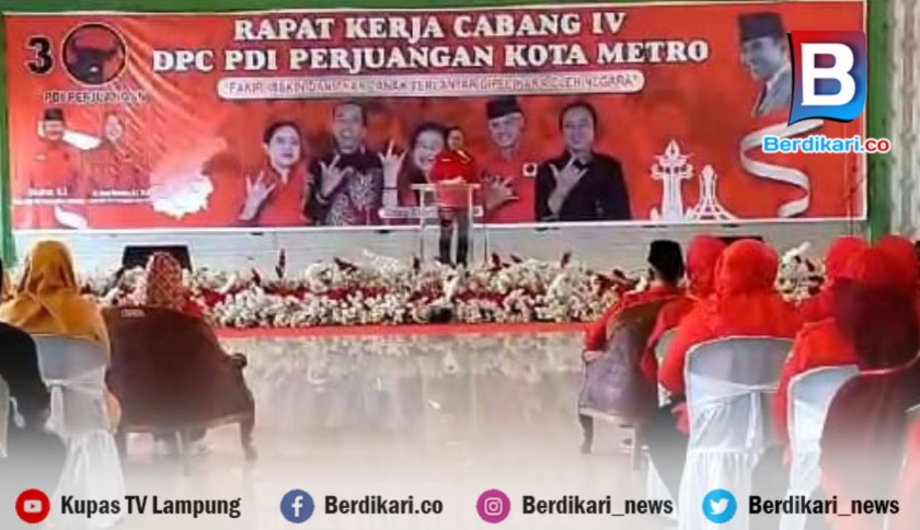 Sudin Minta Kader PDI Perjuangan Metro Rajin Sapa Rakyat