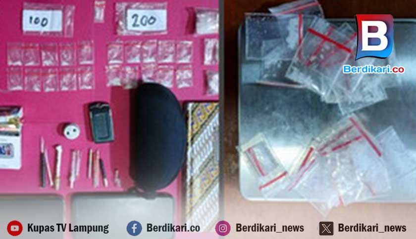 Tangkap 2 Pengedar di Tubaba, Polisi Sita Belasan Paket Sabu Siap Jual