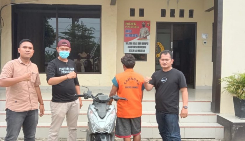 Terjatuh Saat Dikejar Polisi, Pemuda di Bakauheni Lamsel Gagal Bawa Kabur Motor Warga