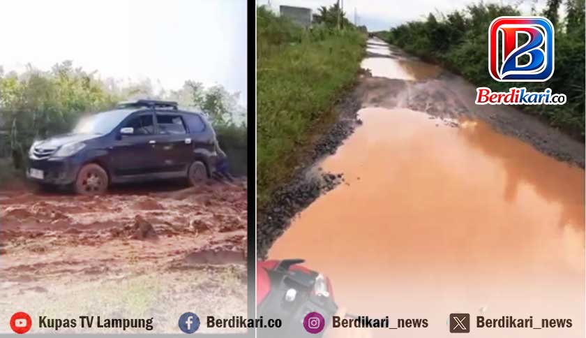 22 Tahun Tak Tersentuh Perbaikan, Jalan Karya Jitu Mukti–Gedung Karya Jitu Rusak Parah