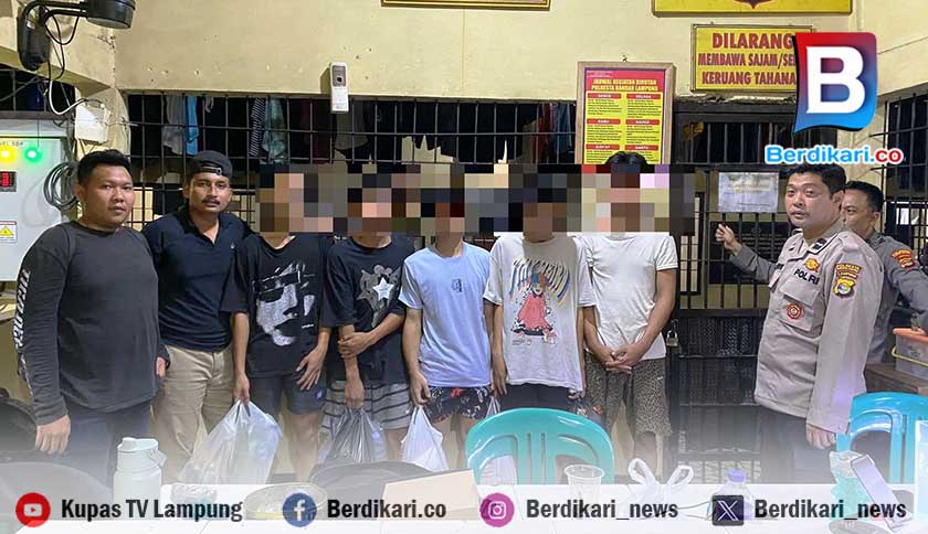 5 Remaja Jadi Tersangka Kasus Tawuran Bersenjata di Bandar Lampung
