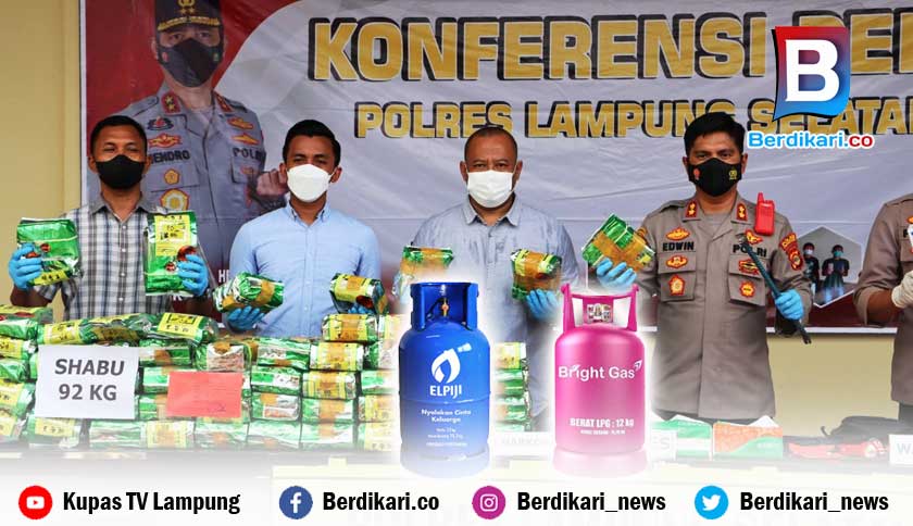 92 Kg Sabu Diselundupkan Dalam Tabung Elpiji di Lamsel