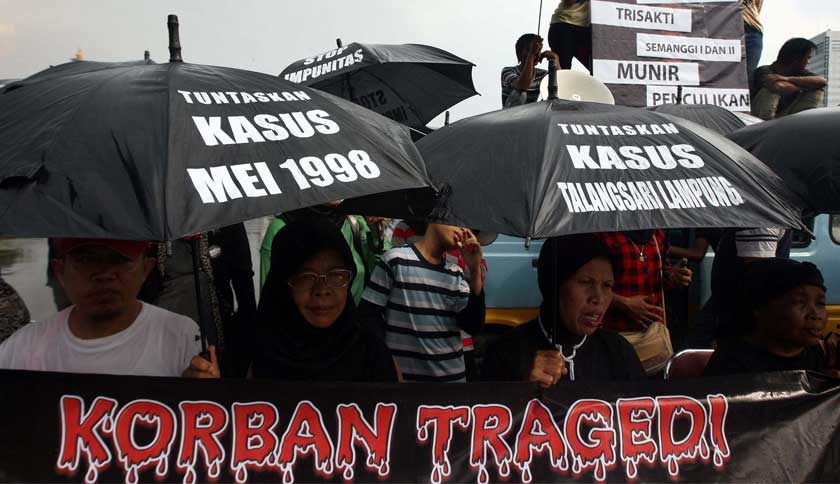Aktivis 98 Tuntut Jokowi Serius Menuntaskan Kasus HAM Berat dan Penghilangan Aktivis