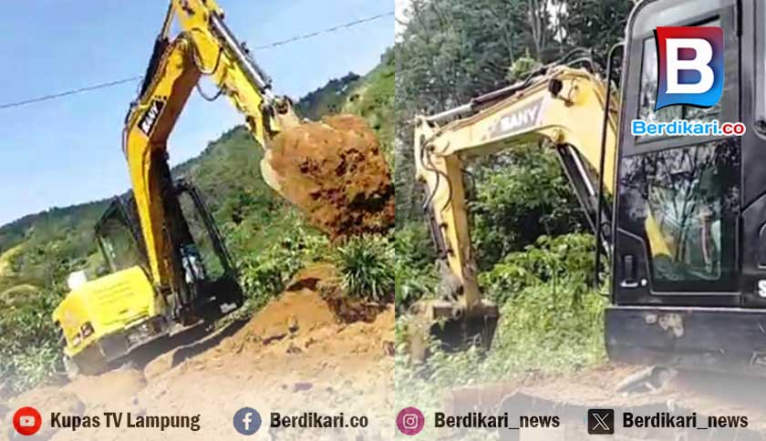 Alat Berat Diduga Milik Wakil Ketua DPRD Lambar Beroperasi di Hutan Lindung