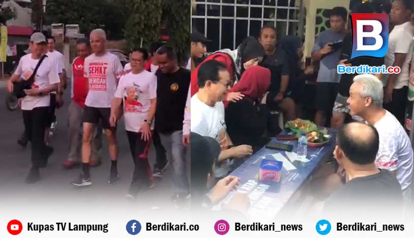 Awali Kegiatan di Cirebon, Ganjar Pranowo Lari Pagi dan Sarapan Ditemani Kang Prof. Rokhmin