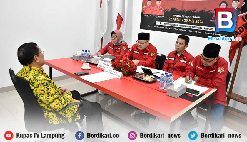 Bacagub Lampung Hanan A Rozak Ikuti Fit And Proper Test di PDI Perjuangan