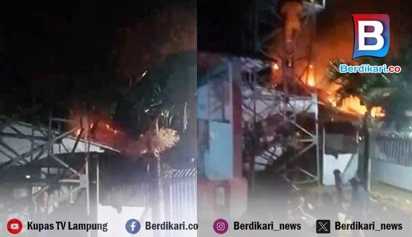 Bangunan di Rutan Menggala Tulang Bawang Terbakar