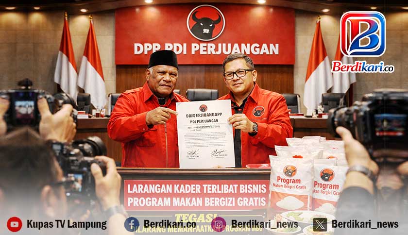 DPP PDI Perjuangan Larang Kader Terlibat Bisnis Program MBG