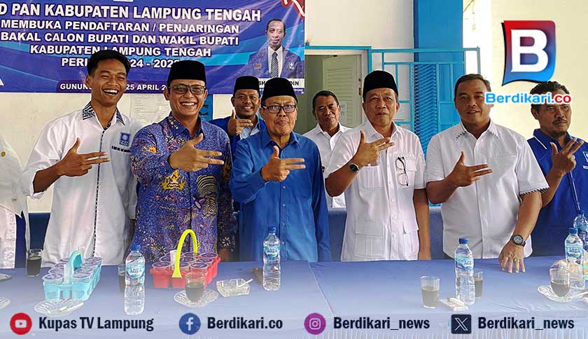 Ikhwan Fadhil, Ardito Wijaya dan Abdullah Sura Jaya Kembalikan Formulir Bakal Cakada Lamteng ke PAN