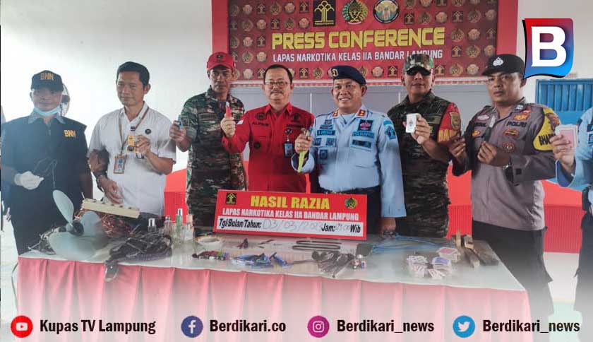 Joint Team Raids Class IIA Narcotics Penitentiary Bandar Lampung Indonesia