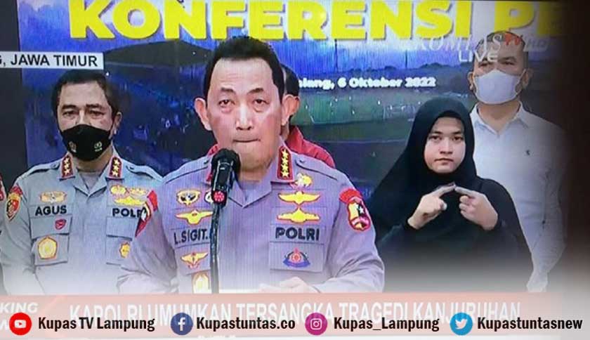 Kapolri Umumkan 6 Tersangka Tragedi Kanjuruhan, Berikut Ini Peran Mereka