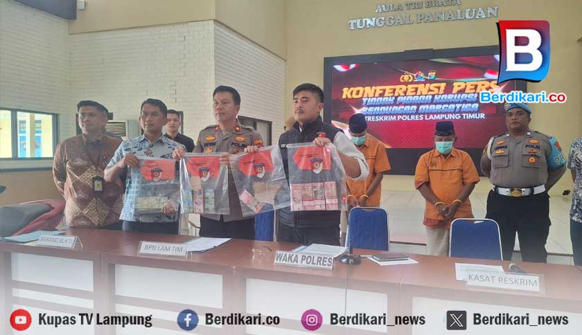 Korupsi Proyek Bendungan Marga Tiga, Tiga Tersangka Ditangkap dan Uang Rp60 Juta Disita