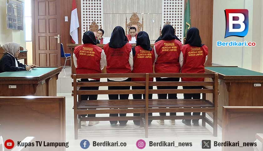 Lima IRT di Bandar Lampung Divonis Penjara Setahun Lebih Karena Promosi Judi Online