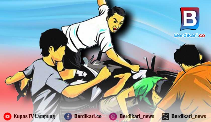 Maling Diamuk Massa Usai Kepergok Curi Motor di Lamteng