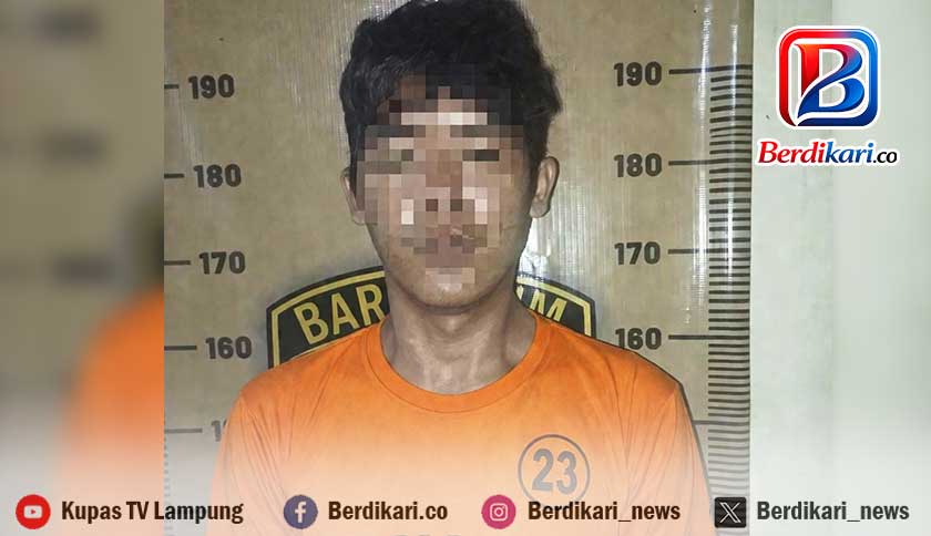 Pencuri Motor di Bandar Lampung Diikat dan Dihajar Warga