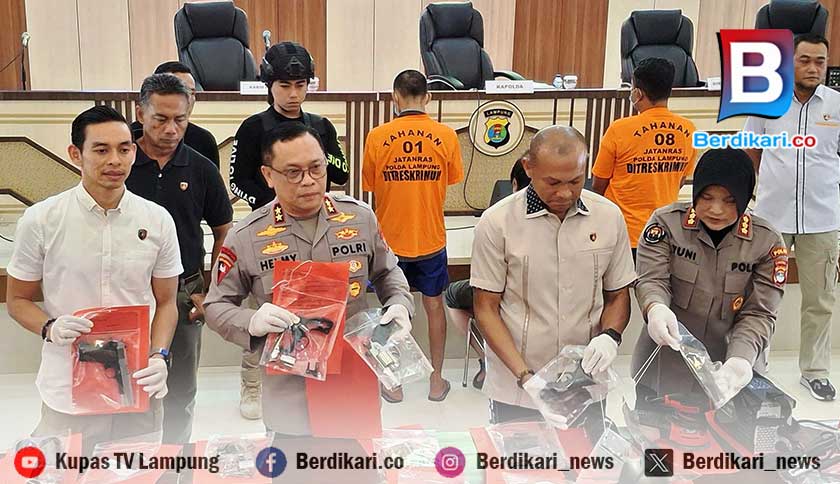 Polda Lampung Bongkar Praktik Perakitan Senpi Ilegal di Kemiling