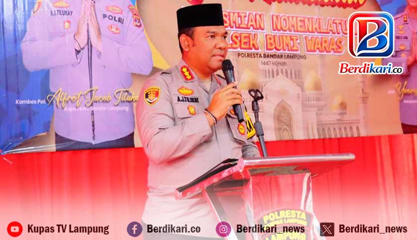 Polsek Teluk Betung Selatan Resmi Berganti Jadi Polsek Bumi Waras