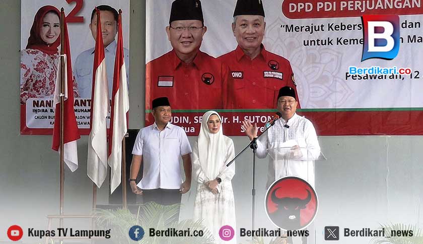 Sudin Serukan ke Kader PDI-P Menangkan Nanda-Anton di PSU Pesawaran