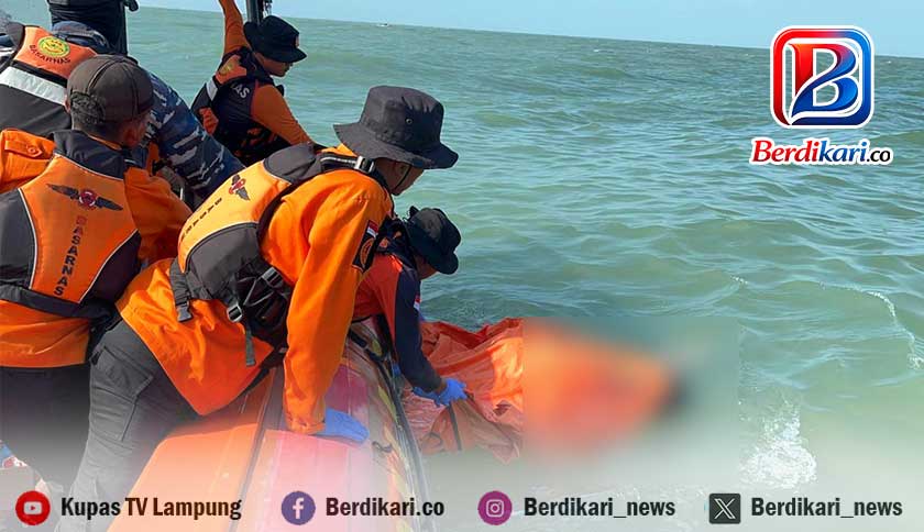 Tiga Hari Dicari, Korban KM Arof Ditemukan Meninggal di Perairan Way Kambas