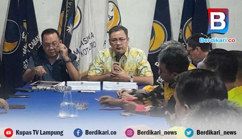 Tondi Muammar Gaddafi Ambil Berkas Balon Walikota Metro Dari NasDem